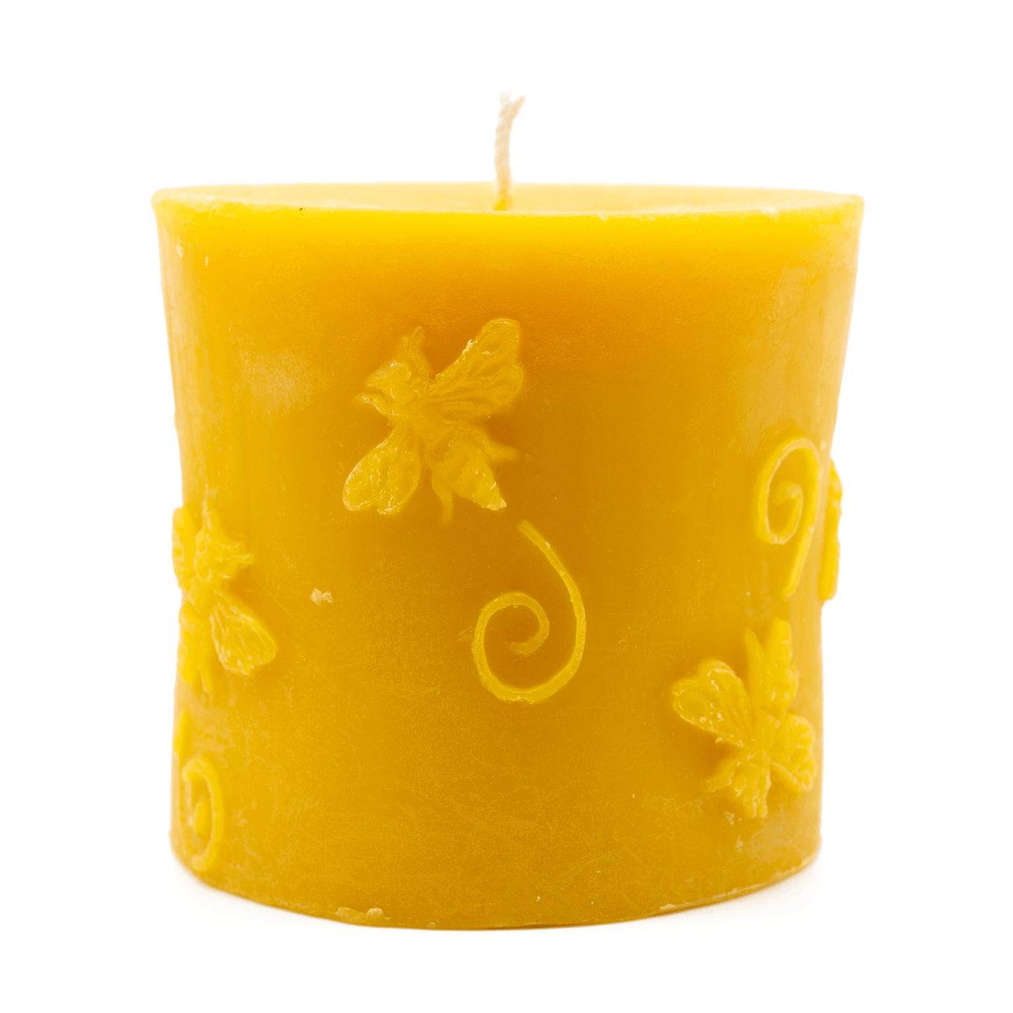 Beeswax Large Bee Imprinted Pillar